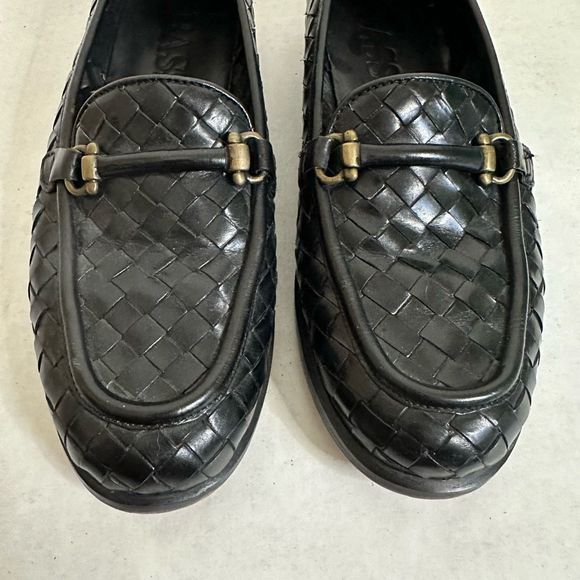 Bass Vintage Women’s Leola Leather Basket Weave Slip On Horsebit Loafers Size 6 - Picture 4 of 11
